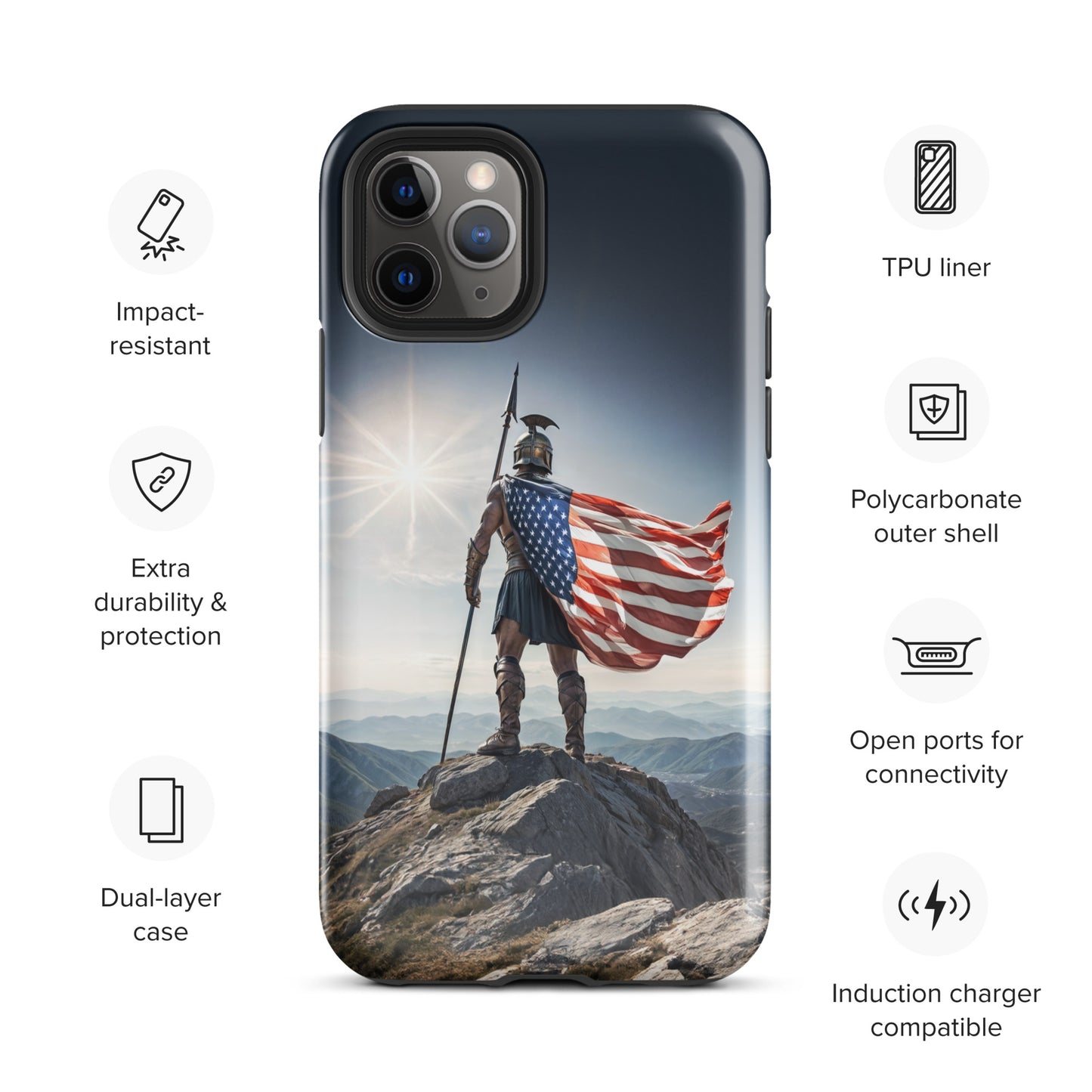 Patriotic Spartan Case for iPhone®