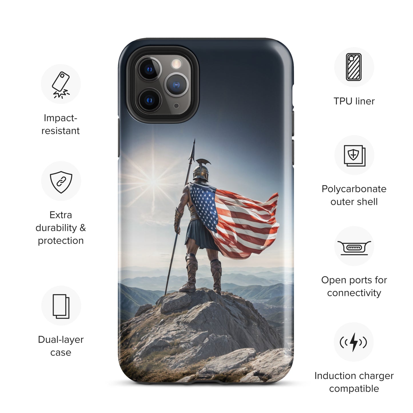 Patriotic Spartan Case for iPhone®