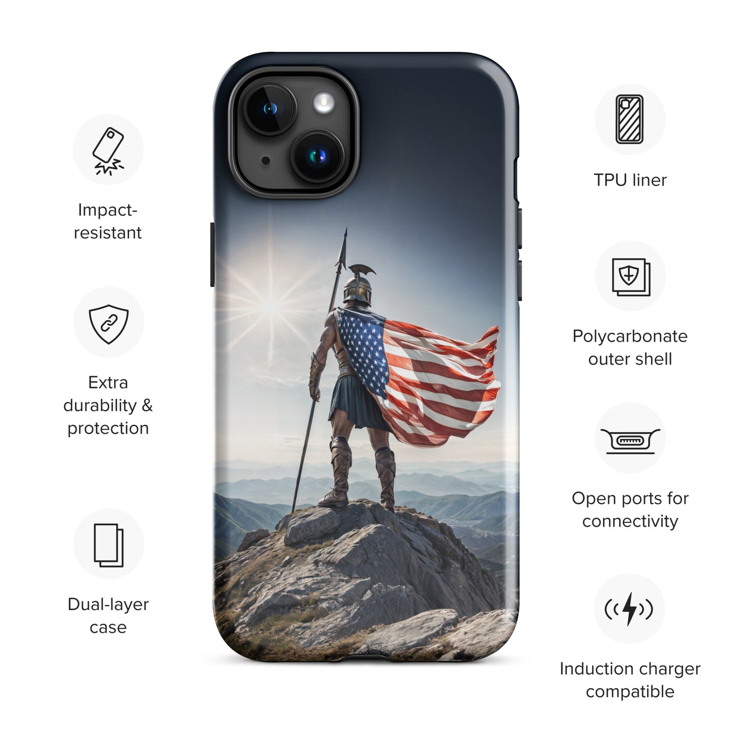 Patriotic Spartan Case for iPhone®