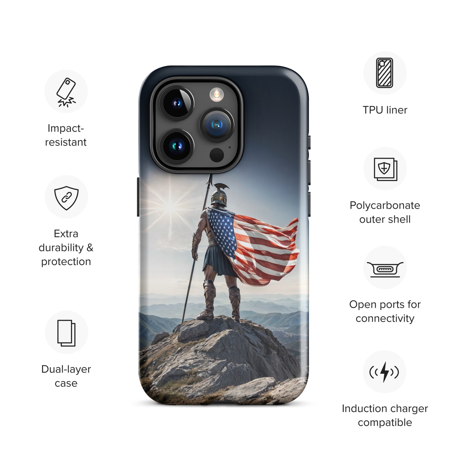 Patriotic Spartan Case for iPhone®