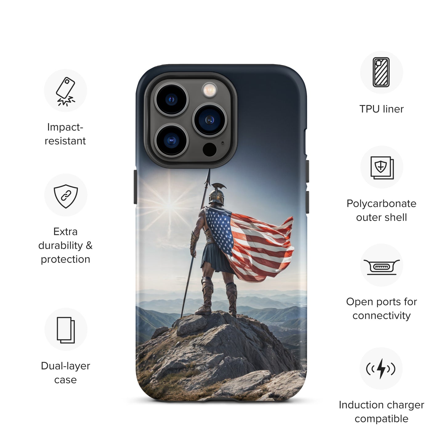 Patriotic Spartan Case for iPhone®