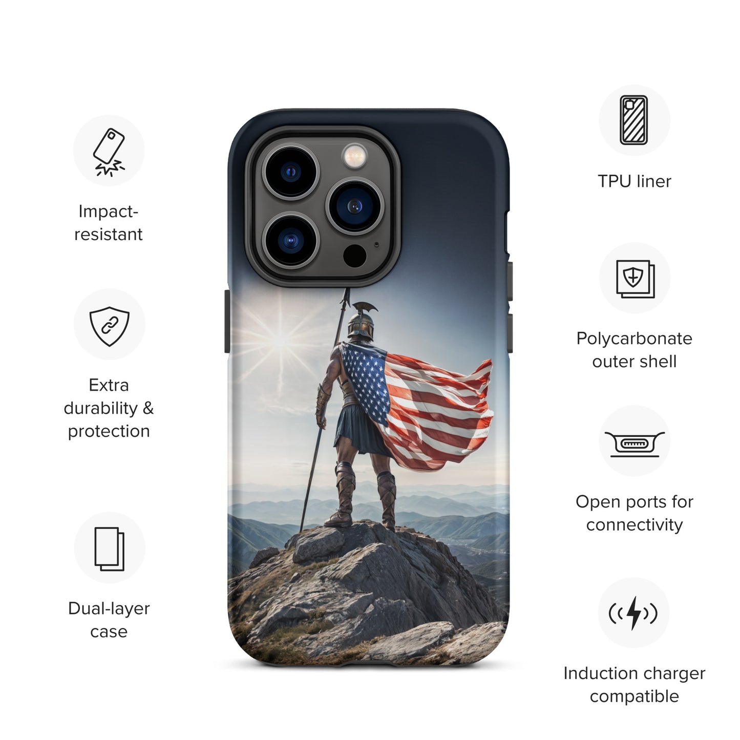 Patriotic Spartan Case for iPhone®