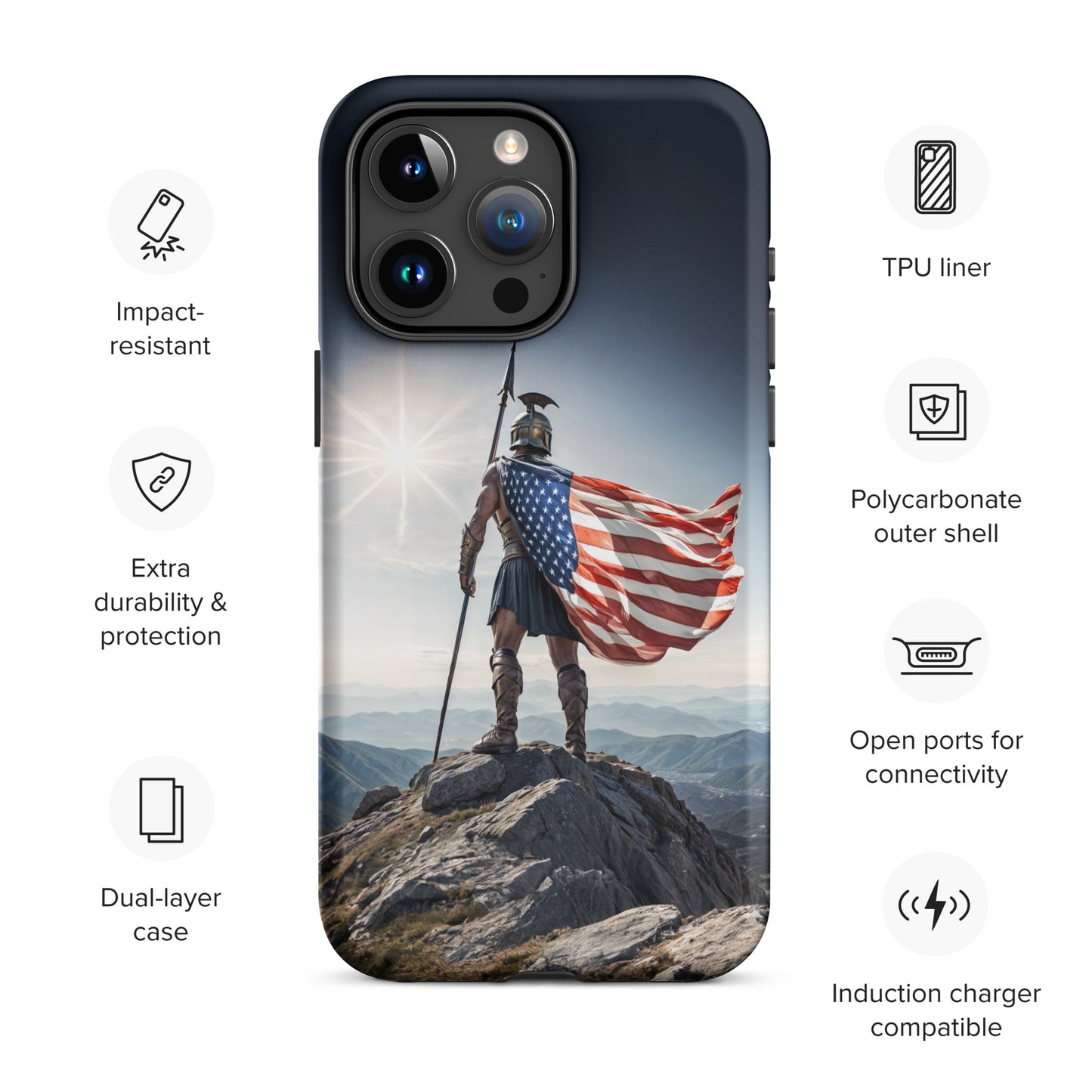 Patriotic Spartan Case for iPhone®